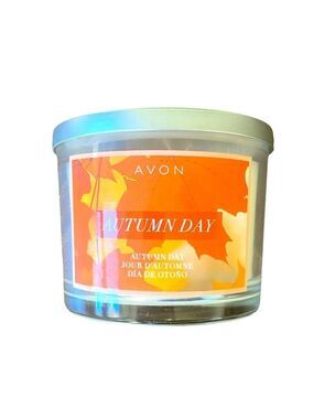 Avon Three Wick Candle Autumn Day New In Box
